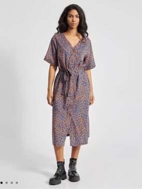 Dedicated Brand Bornholm Leopard Midi Dress Large